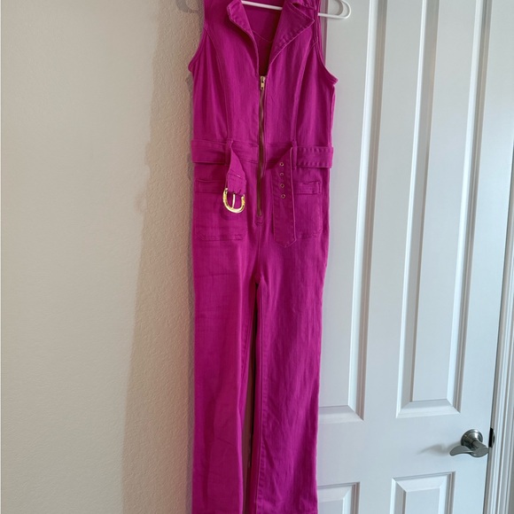 Show Me Your Mumu Hot Pink Cropped Jacksonville Jumpsuit - Picture 2 of 4